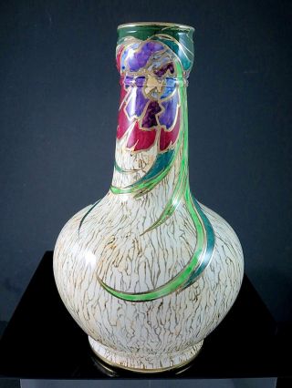 Rare Vintage 1930s Royal Winton Grimwades Lustreware " Tunis " Floral Vase 12 "