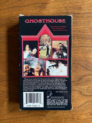 Ghosthouse (1988) Imperial Entertainment VHS Video Horror Gore RARE OOP Lenzi 2