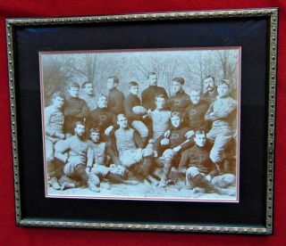 Antique Princeton Football Team Framed Photo Princeton,  N.  J.  1889 Team
