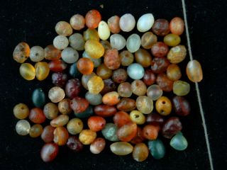 88pics Good Quality Rare Tibetan Natural Agate Dzi Small Beads E057