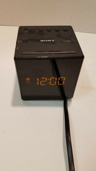 Vtg Sony Icf - C1 Dream Machine Alarm Clock Am/fm Radio Black