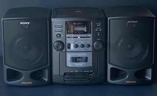 Sony Cfd Z130 Boombox Am/fm Cd Cassette Player Portable Boombox Rare