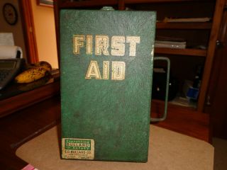 Vintage Rare First Aid Kit Mounted In Texaco Owned Vehicles 1950 