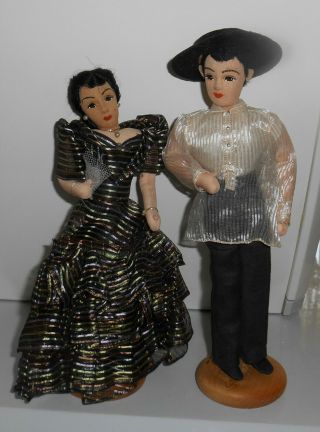 Vintage Alto Craft Inc Philippines Vintage Doll Man Woman Dancers Dancing Couple