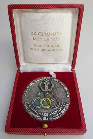 1972 Munich Olympic Games Morocco Noc Medal Rare Maroc Olympics