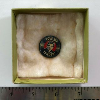 Elvis Presley Love Me Tender (1956) 7/8 " Vintage Pin - Back Button Rare