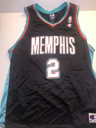 Rare Jason Williams 2 Memphis Grizzlies Jersey 2xl Vintage Champion Size 52