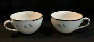 Fukagawa Arita Teacups Tea Cup Coffee Mugs 706 Moon Glow Japan Vintage Set Of 2