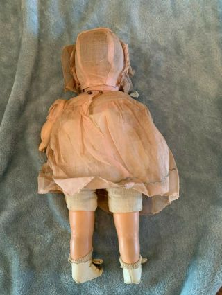 Vintage 1930s 14 inch Horsman baby doll.  cloth body,  composition arms/legs 2