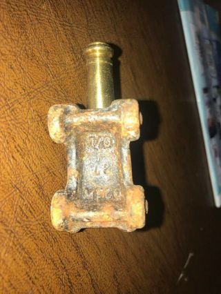 Vintage Cast Iron Brass Miniature Cannon Antique Military War History 2