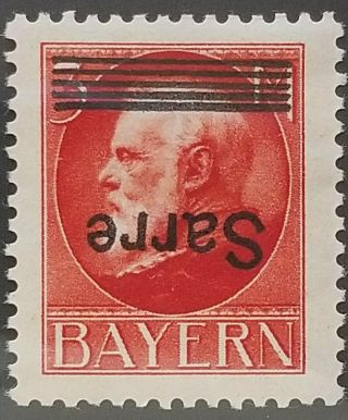 German Sarre " Saargebiet " Error,  Rare Signed Bpp " Mnh " 71