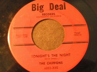 Rare The Chiffons " Tonight 