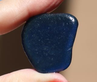 Very Rare 99.  9 Flawless Xxxl Frosty Prussian Blue Seaglass Gem Of The Sea