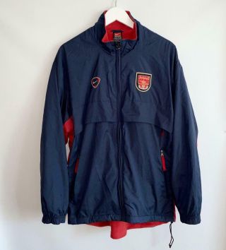 Extra Rare Vintage Arsenal London Nike 90s Football Jacket Coat Size M