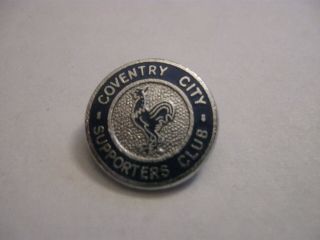 Rare Old Coventry City Football Supporters Club Dk Blue Enamel Brooch Pin Badge