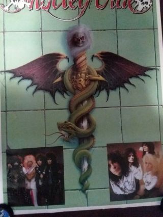Motley Crue Vintage 1989 Dr Feelgood Overseas Promo Poster 24x34 RARE 3