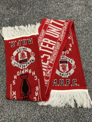Vintage Manchester United Football Scarf 1994 League Winners Mufc Official Rare
