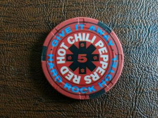 Hard Rock Hotel Casino Las Vegas 1995 $5 Red Hot Chili Peppers Chip Rare Rhcp