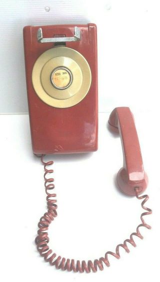 Vintage Rare Western Electric Bell System Wall No Dial Red 1960’s