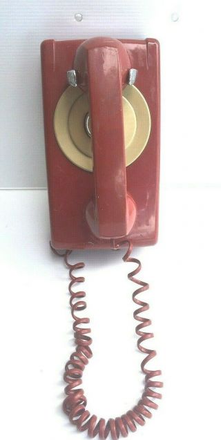 VINTAGE Rare WESTERN ELECTRIC BELL SYSTEM WALL No Dial Red 1960’s 2