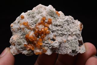 Natural Fanta Spessartine Garnets Smoky Crystal Cluster Rare Mineral Specimen