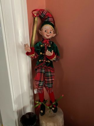 Vintage Antique Elf On A Shelf 16 Inches High