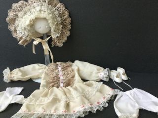 Antique Style Ribbon And Lace Dress For Your French Or German Doll (s11)