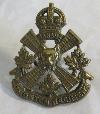 Wwii Edmonton Regiment Princess Patricia Canadian Light Infantry Cap Badge Rare