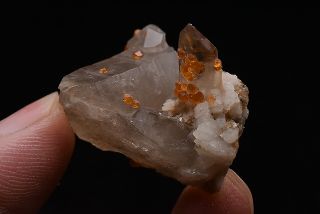 12 Natural Fanta Spessartine Garnets Smoky Crystal Cluster Rare Mineral Specimen