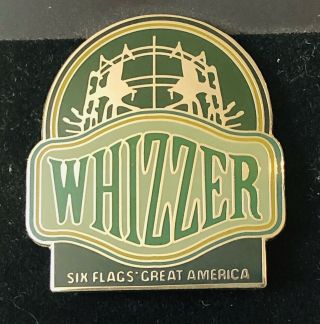 Rare Vintage Six Flags Great America Whizzer Roller Coaster Amusement Park Pin