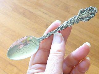 1891 Versailles Sterling Silver Souvenir Teaspoon Spoon Lady & Angel Ophelia