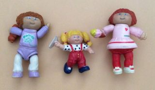 Vintage 1980s Cabbage Patch Kids Mini Poseable Doll Figures