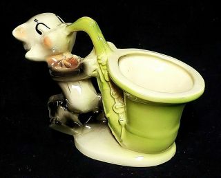 Rare Vintage Shawnee Pottery Cat With Saxophone Horn Music Planter 729