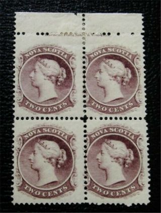 Nystamps Canada Nova Scotia Stamp 9 Og H $52 Rare Imprint