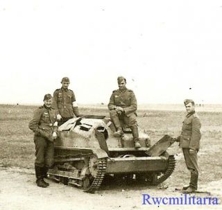 Rare German Troops W/ Abandoned Polish Tks Tankette On Road; 1939 (1)
