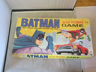 1965 Hasbro Batman And Robin Rare Board Game Tv Series Rare Box