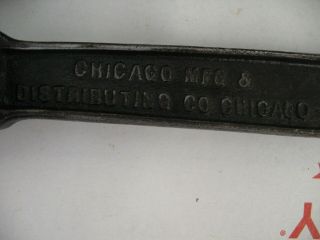Antique Chicago Mfg.  & Distributing Co.  Hex Ratchet Wrench W/ 5 Sockets 1914 Pat. 3