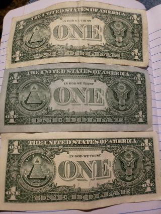Rare $1 Never Before Seen Us One Dollar Bill Wrong Color Ink.