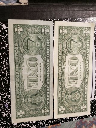 Rare $1 Never Before Seen US ONE DOLLAR BILL Wrong Color Ink. 3