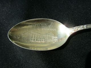 Vintage Sterling Silver Souvenir Spoon Art Institute Of Chicago Wallace 6 "