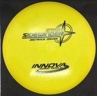 Rare Pfn Yellow Star Sidewinder 172g Innova Disc Golf Oop Patent Number Awesome