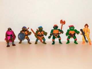 1988 / 1989 Master Splinter,  April & Teenage Mutant Ninja Turtles Tmnt Figures