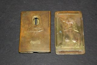 Antique Coca Cola " Nun To Nude " Brass Belt Buckle From The Trans - Pan Expo 1915