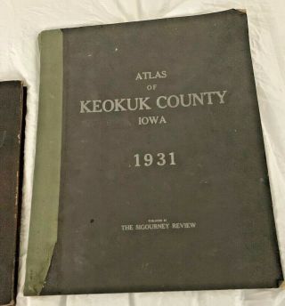 Large Atlas Of Keokuk County Iowa,  Maps,  Advertising 1931