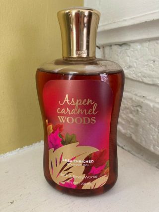Rare Fall Scent - Aspen Caramel Woods Bath & Body Shower Gel Discontinued