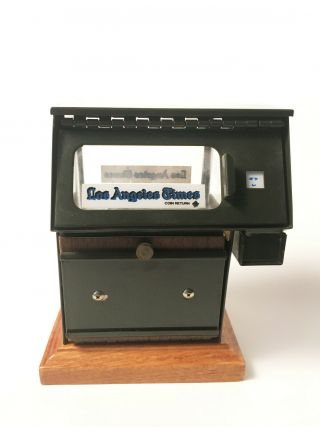 Rare Authentic Los Angeles Times Mini Newspaper Stand Vending Machine Desktop