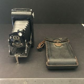 Antique Eastman Kodak Pocket Folding Camera No 1 - Series 2 With Case