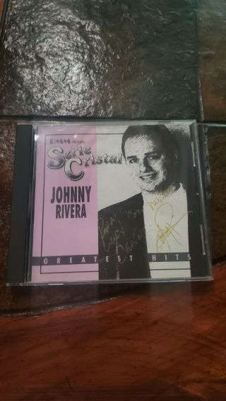 Johnny Rivera Greatest Hits Cd Rare Autograph By Him Serie Cristal