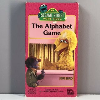 1988 Sesame Street VHS Tape Alphabet Game Big Bird PBS My Home Video VTG Rare 2