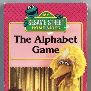 1988 Sesame Street VHS Tape Alphabet Game Big Bird PBS My Home Video VTG Rare 3